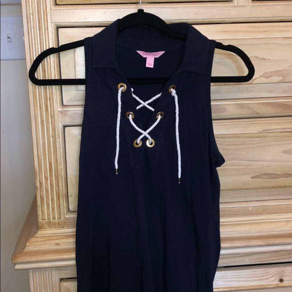 LILLY PULITZER NAVY nautical blouse